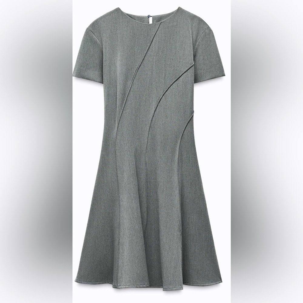 Zara Elegant Gray Women's Dress